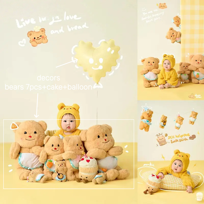 Decors (Bears 7pcs, Cake, Balloon)